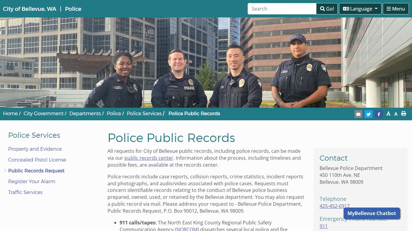 Police Public Records | City of Bellevue